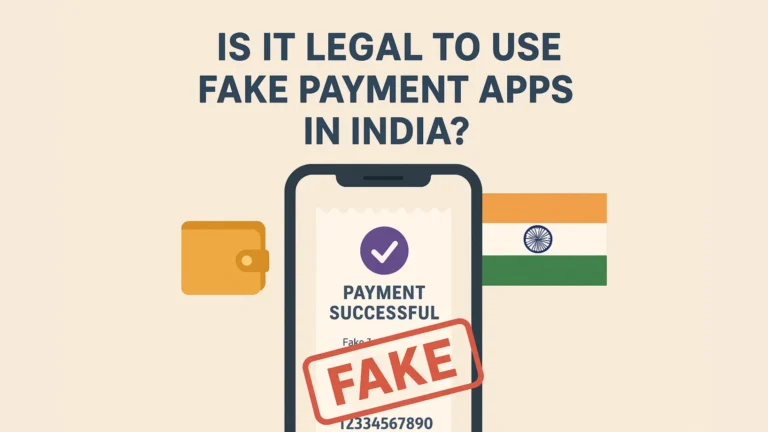 Is It Legal to Use Fake Payment Apps in India?