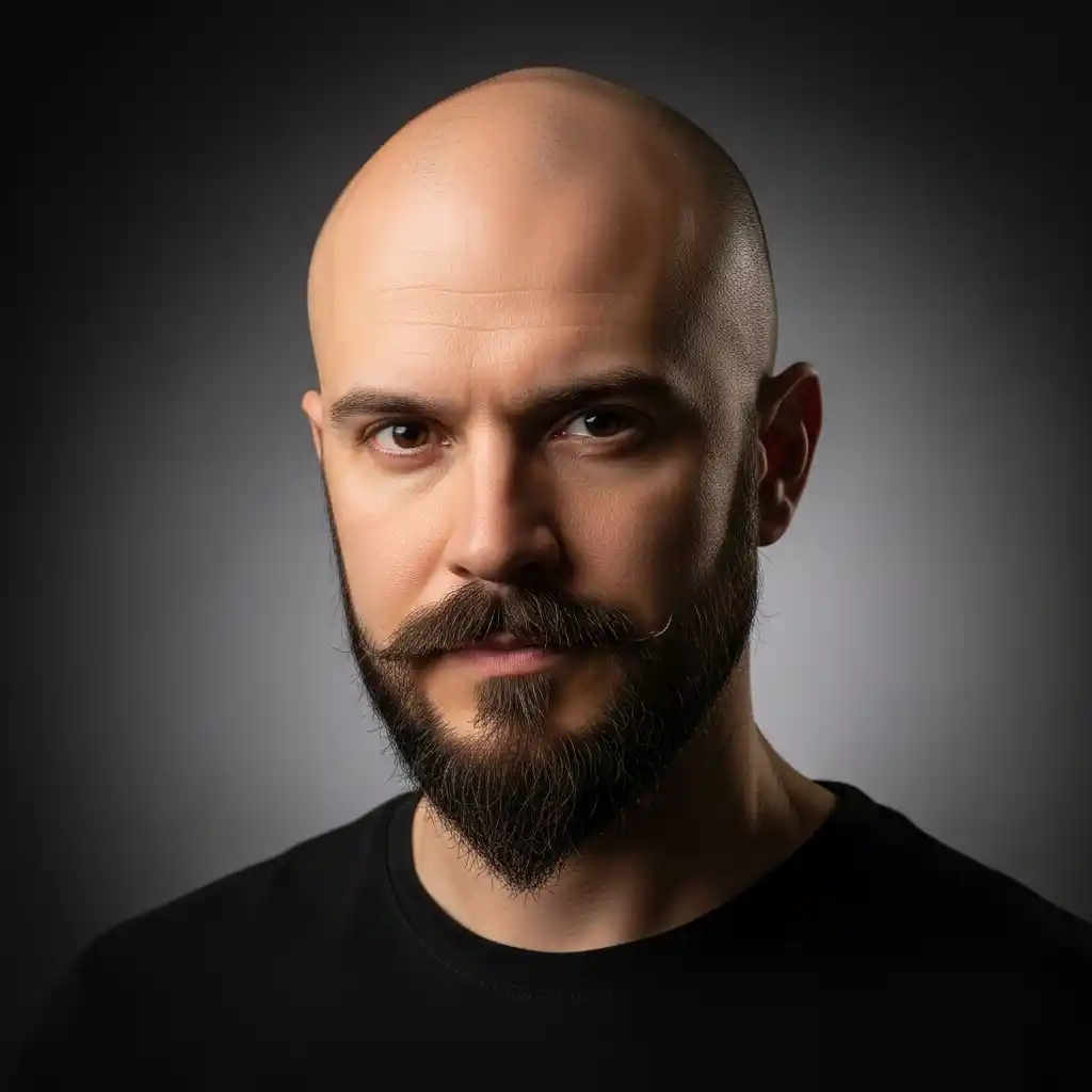 46 Bold Beard Styles to Complement Your Bald Look: A Comprehensive Style Guide 13 Anchor Beard with Bald Head