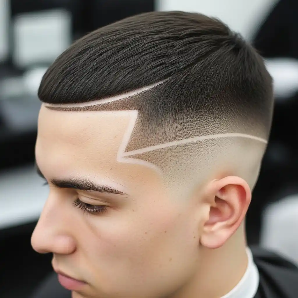 37 Stylish Haircut Ideas for Men: Master the Art of the Fade with Straight Hair 30 Bald Fade with Sharp Line Up