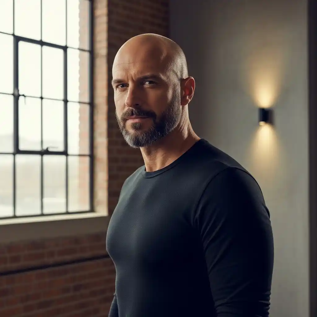 35 Game-Changing Hairstyles for Balding Men: Boost Confidence and Style 29 Bald Head with Chin Strap Beard