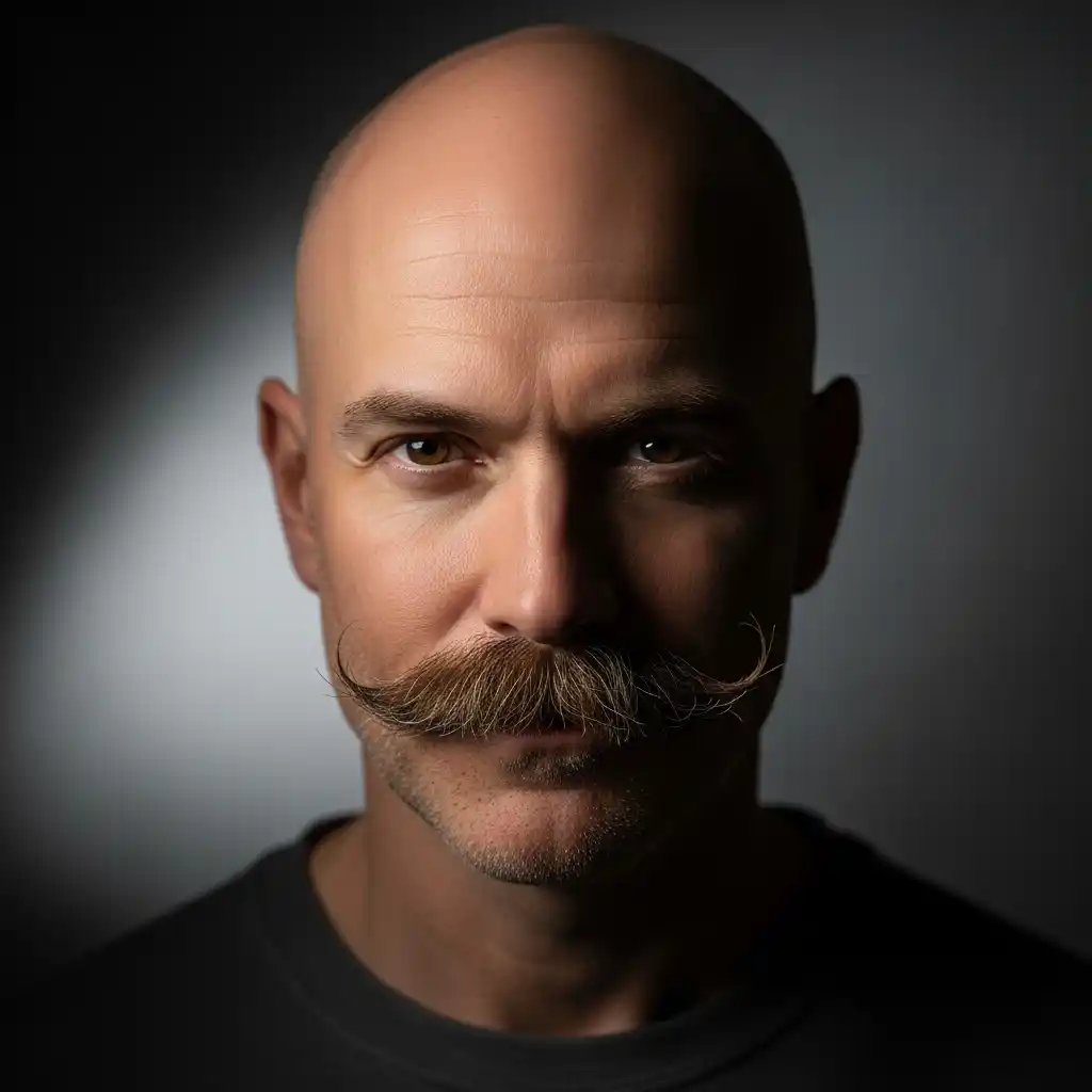 35 Game-Changing Hairstyles for Balding Men: Boost Confidence and Style 32 Bald Head with Mustache