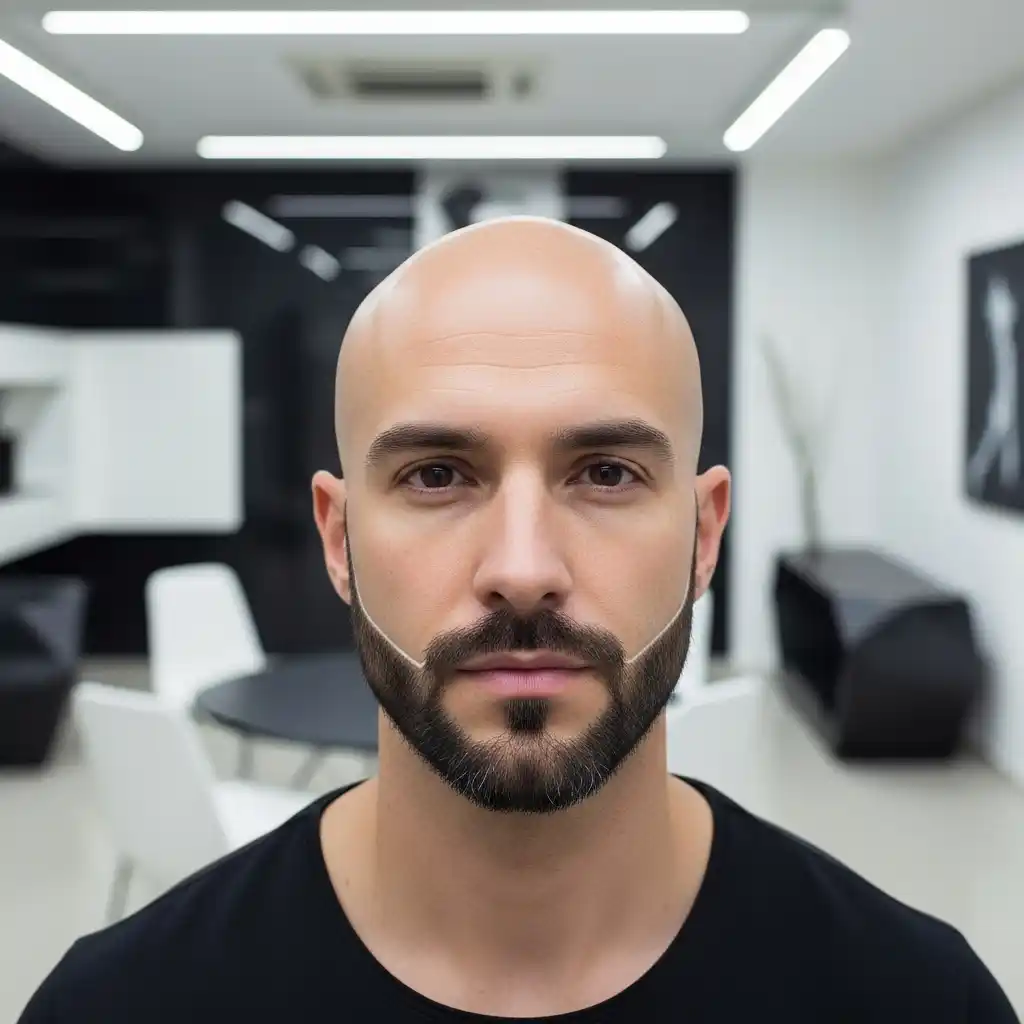 46 Bold Beard Styles to Complement Your Bald Look: A Comprehensive Style Guide 45 Beard with Modern Minimalist Style