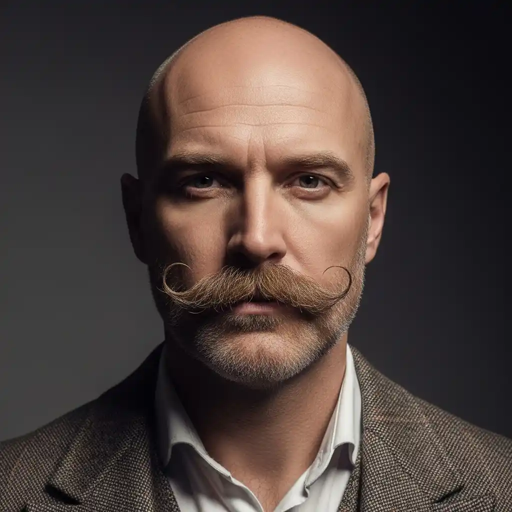 46 Bold Beard Styles to Complement Your Bald Look: A Comprehensive Style Guide 17 Beard with Mustache Focus