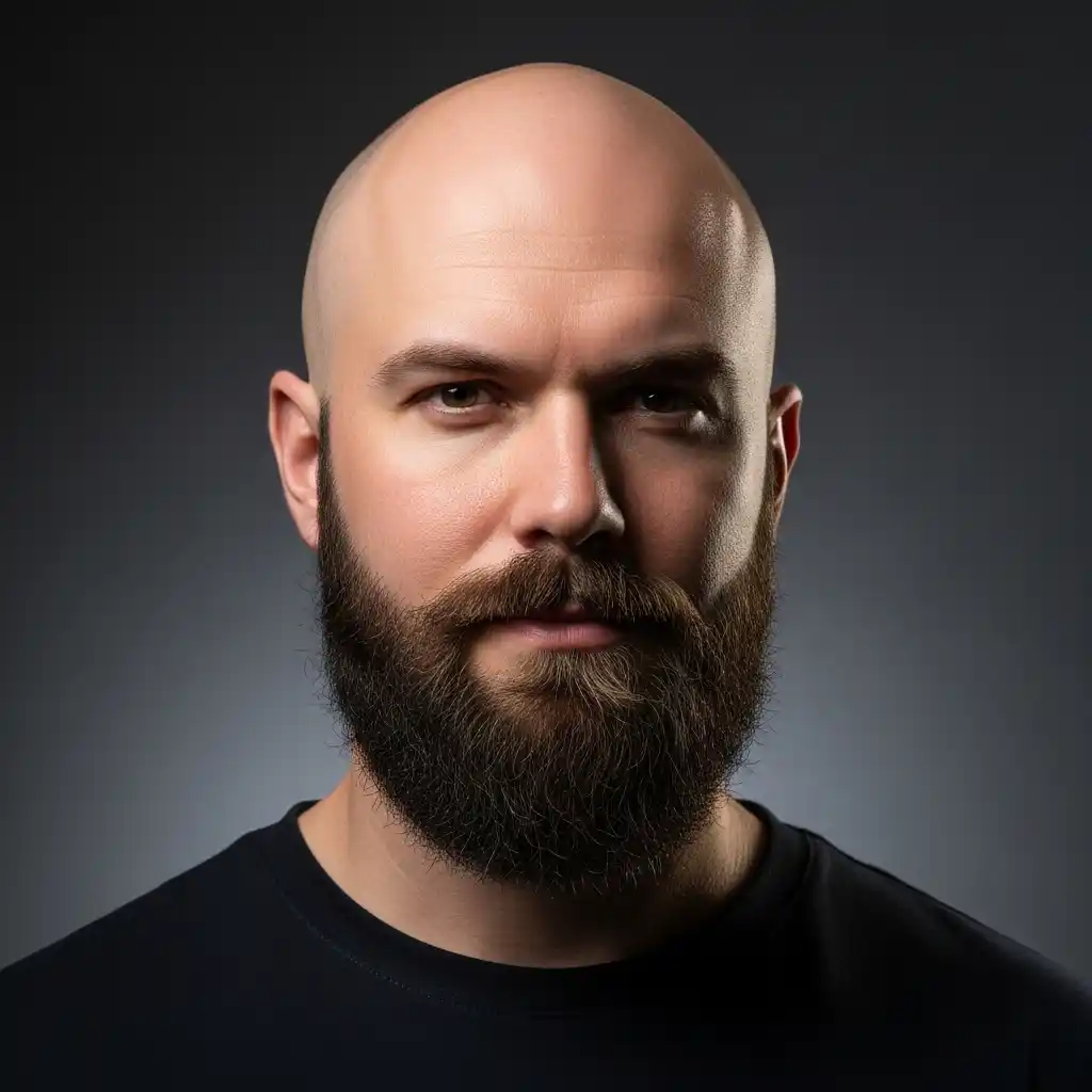 46 Bold Beard Styles to Complement Your Bald Look: A Comprehensive Style Guide 20 Bold Beard with Clean Cheeks