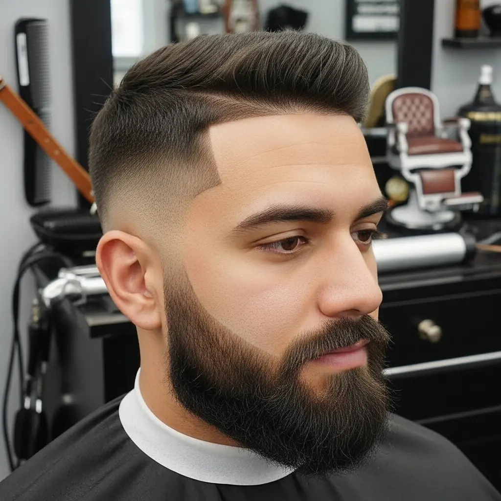 23 Bold Faded Beard Styles for Men That Stand Out 13 Boxed Beard with Fade