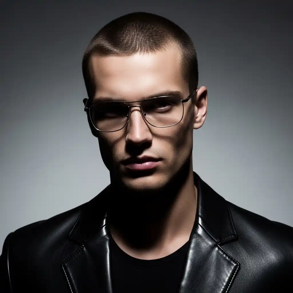 35 Stunning Hairstyles for Men with Glasses: Discover Your Signature Look 5 Buzz Cut with Glasses