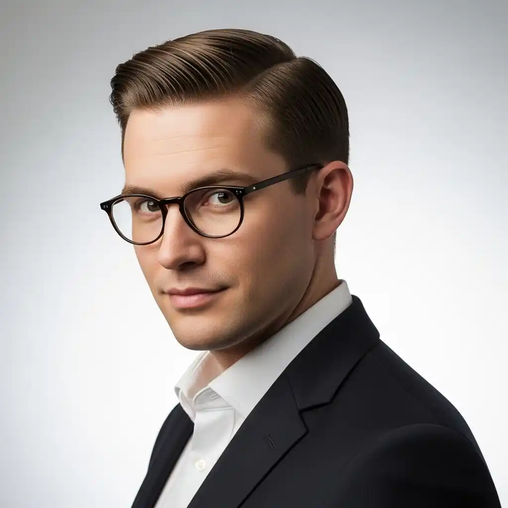 35 Stunning Hairstyles for Men with Glasses: Discover Your Signature Look 35 Classic Taper with Glasses