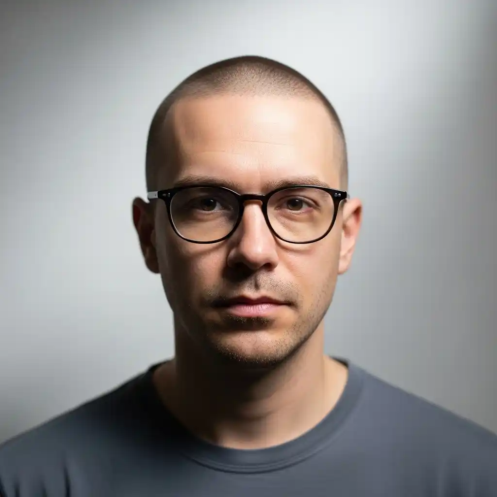 35 Stunning Hairstyles for Men with Glasses: Discover Your Signature Look 26 Clean Bald Fade with Glasses