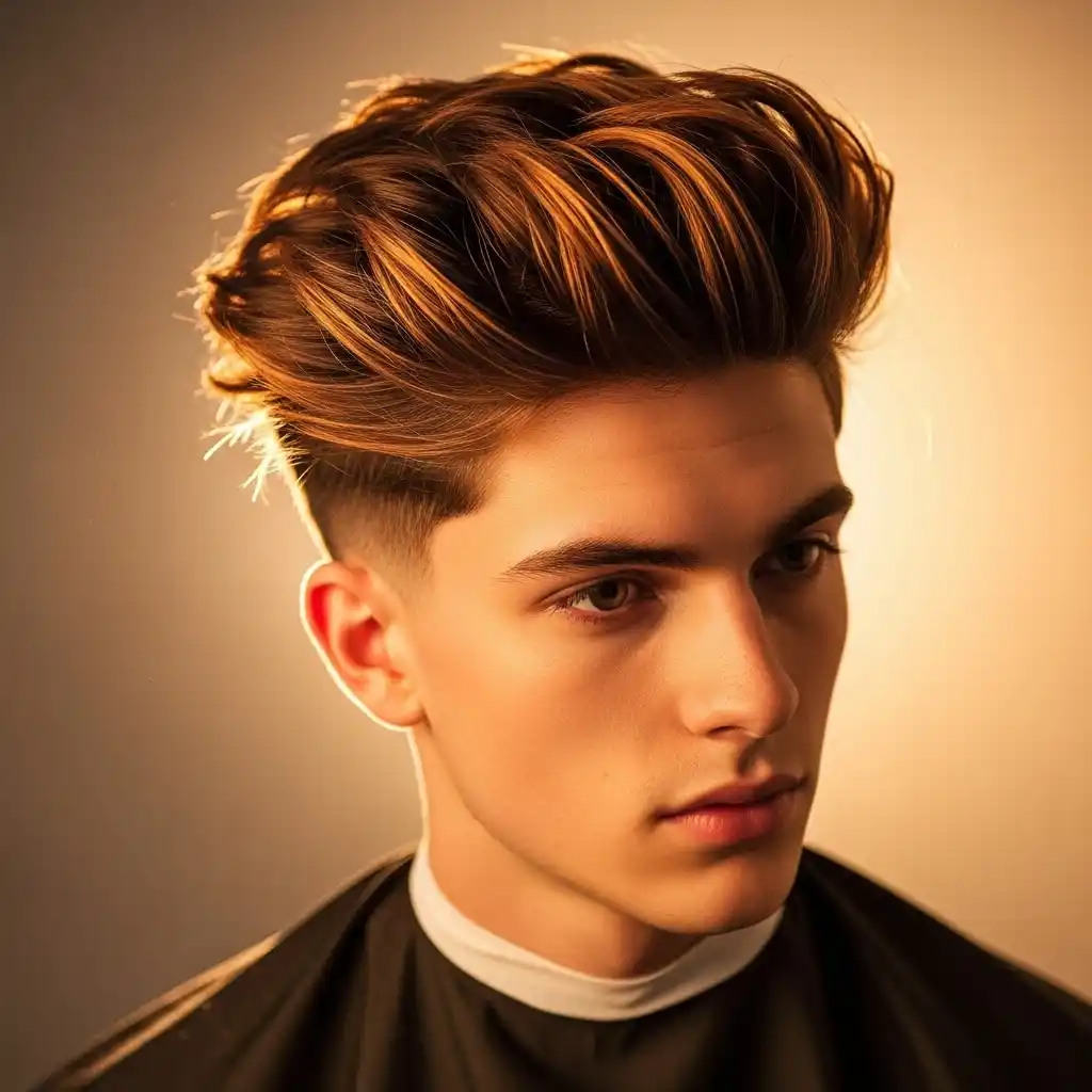 34 Trendy Hair Color Ideas for Men: Stand Out with Highlights 6 Copper Highlights