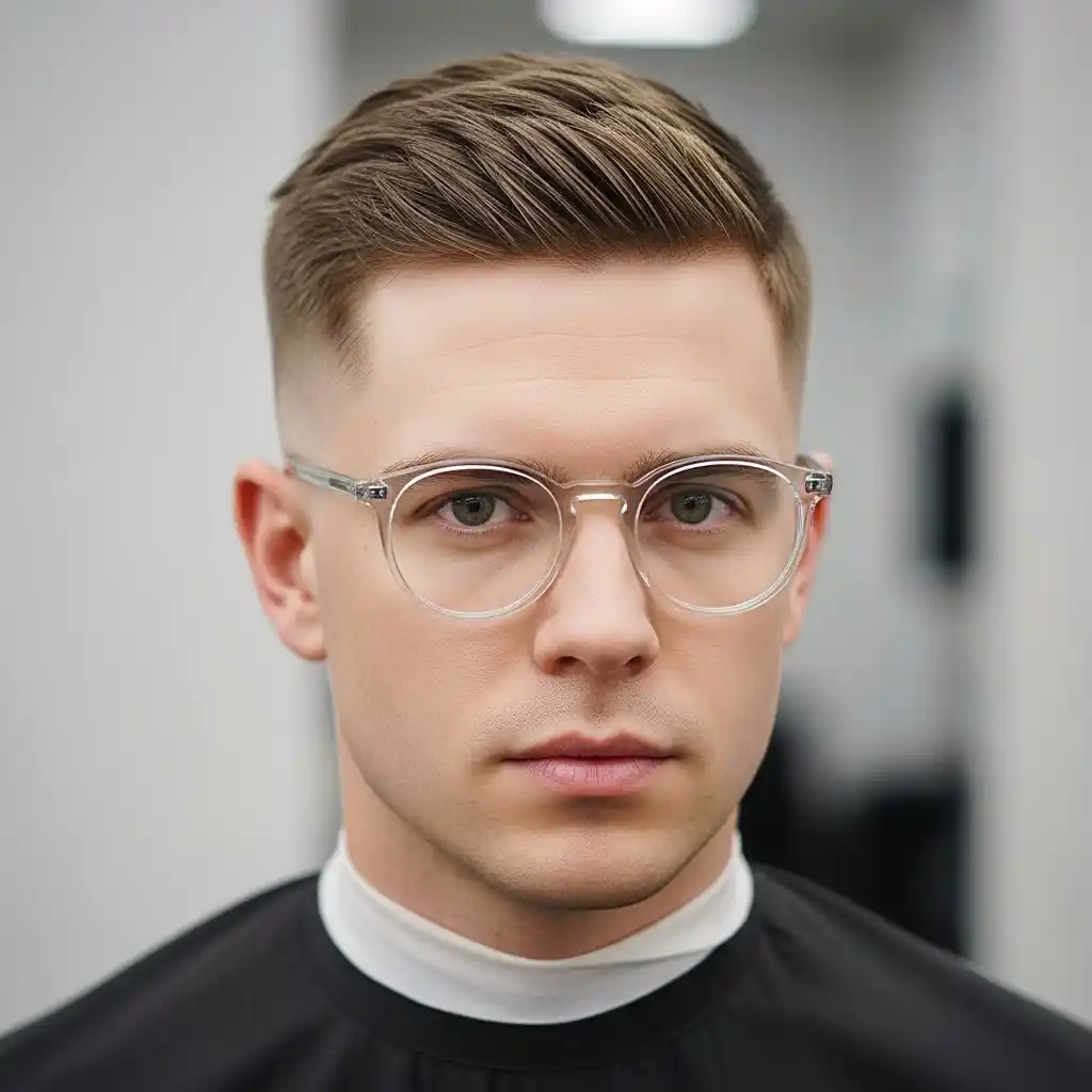 35 Stunning Hairstyles for Men with Glasses: Discover Your Signature Look 9 Crew Cut with Glasses