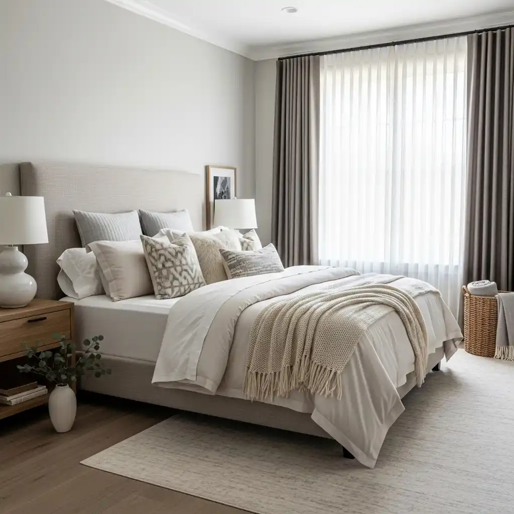 23 Master Bedroom Decor Ideas for a Cozy Luxe Retreat 14 Decorative Throw Pillows