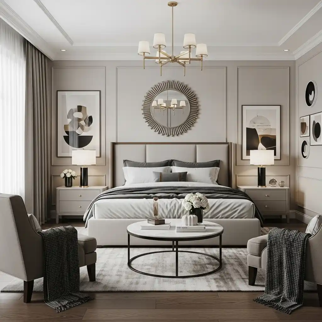24 Bedroom Designs That Combine Comfort & Elegance 11 Elegant Bedroom with Warm Lighting