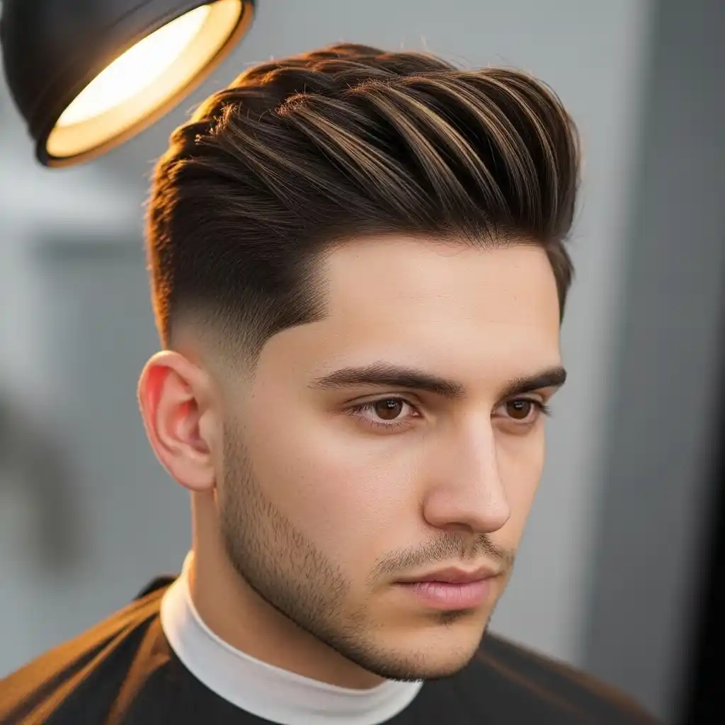 34 Trendy Hair Color Ideas for Men: Stand Out with Highlights 32 Espresso Highlights