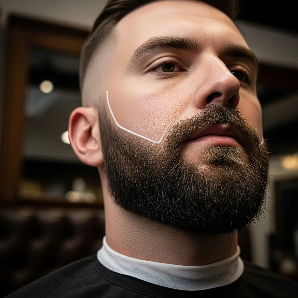 23 Bold Faded Beard Styles for Men That Stand Out 7 Faded Beard with Sharp Line Up