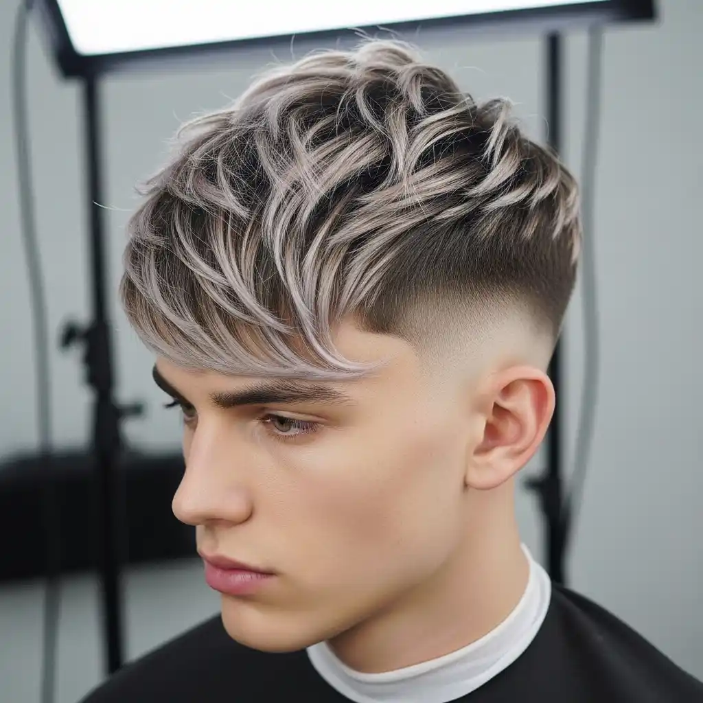 25 Trendy Men’s Fringe Hairstyles for 2026: Inspiration, Tips, and Color Ideas 24 Fringe with Color Fade