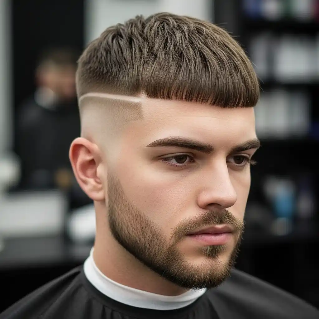 25 Trendy Men’s Fringe Hairstyles for 2026: Inspiration, Tips, and Color Ideas 20 Fringe with Skin Fade