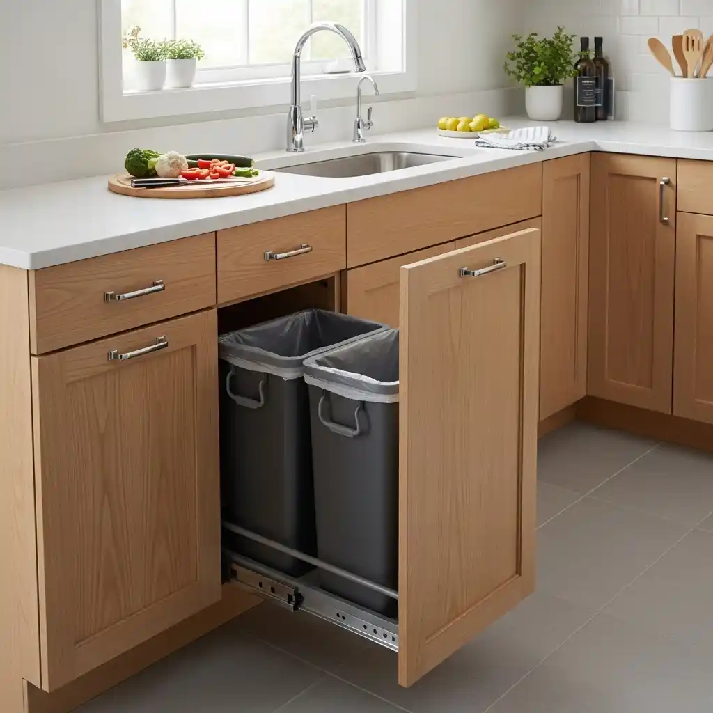23 Small Kitchen Remodel Ideas That Maximize Space 20 Hidden Trash Recycling