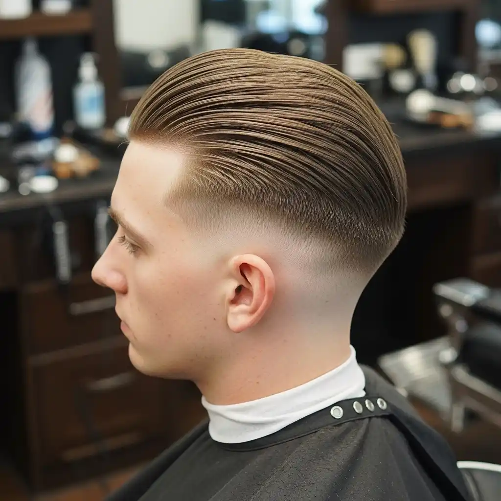37 Stylish Haircut Ideas for Men: Master the Art of the Fade with Straight Hair 3 High Fade with Slick Back