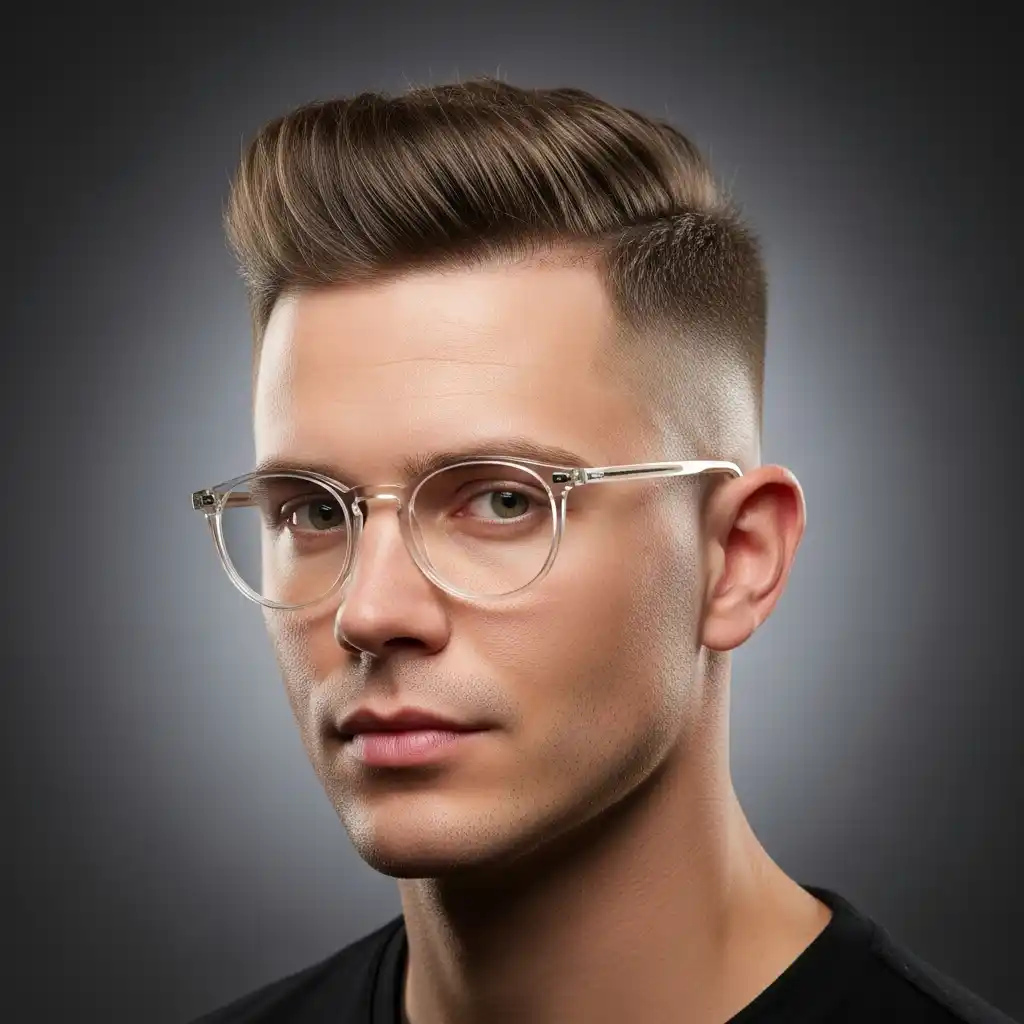 35 Stunning Hairstyles for Men with Glasses: Discover Your Signature Look 11 High Fade with Textured Top and Glasses