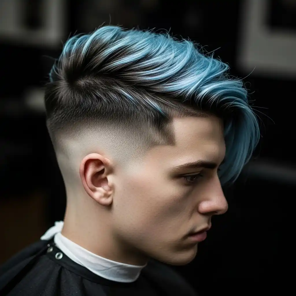 34 Trendy Hair Color Ideas for Men: Stand Out with Highlights 7 Icy Blue Highlights