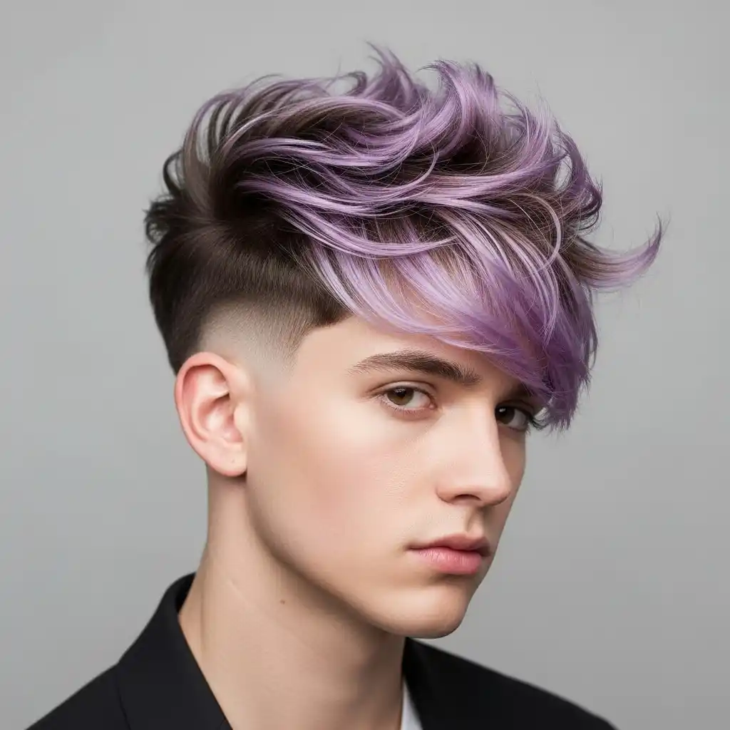 34 Trendy Hair Color Ideas for Men: Stand Out with Highlights 21 Lavender Highlights