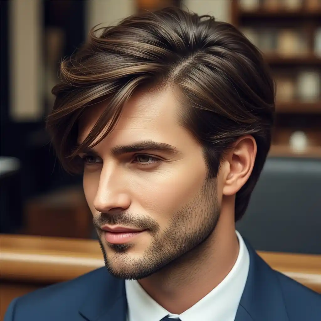 26 Stylish Bob Hairstyles for Men in 2026: Top Trends and Hair care Tips You Need to Know 3 Layered Bob with Side Part