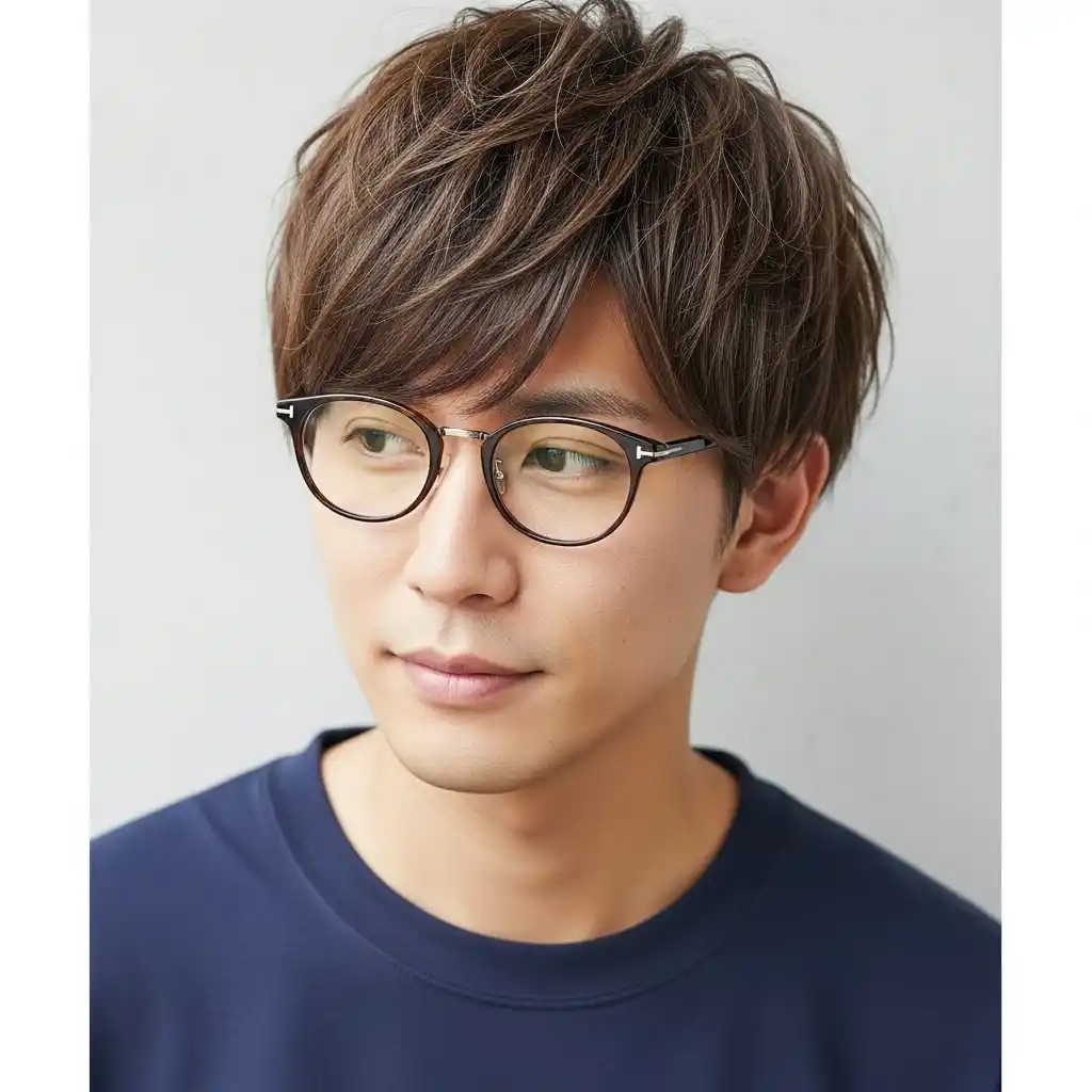 35 Stunning Hairstyles for Men with Glasses: Discover Your Signature Look 10 Layered Fringe with Glasses