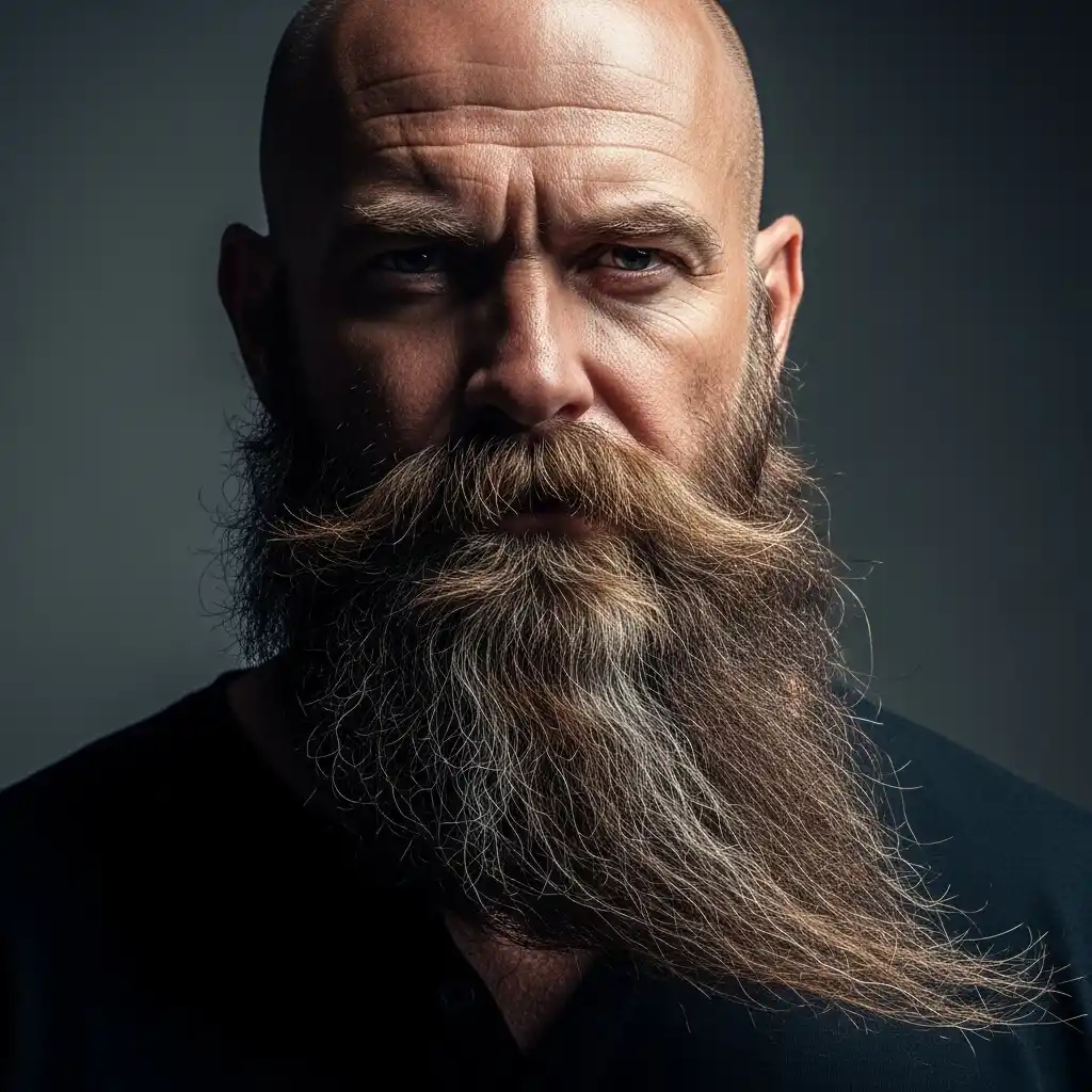 46 Bold Beard Styles to Complement Your Bald Look: A Comprehensive Style Guide 6 Long Beard with Bald Head