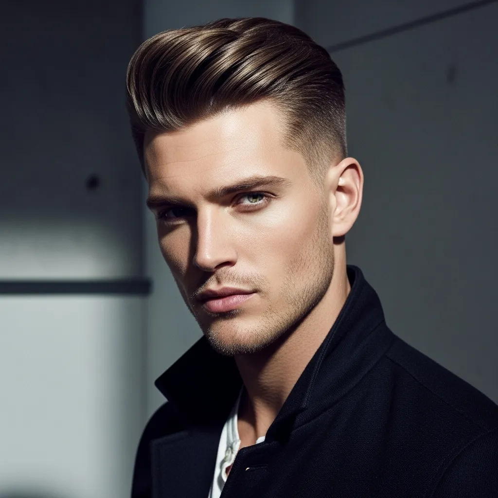 23 Bold Pompadour Hairstyles for a Confident Look 4 Low Fade Pompadour for mens style