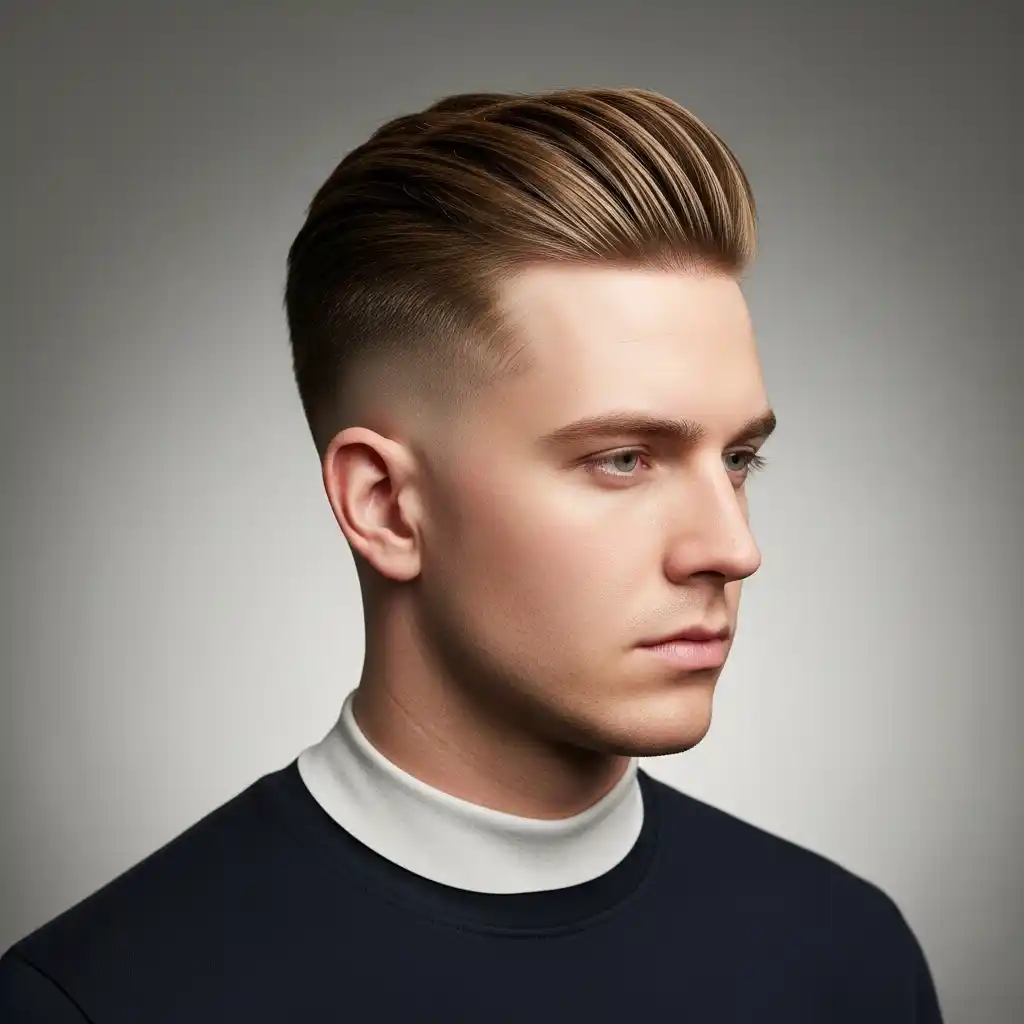 37 Stylish Haircut Ideas for Men: Master the Art of the Fade with Straight Hair 31 Low Fade with Clean Brush Up