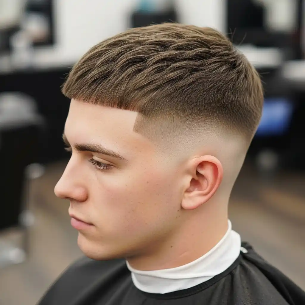 37 Stylish Haircut Ideas for Men: Master the Art of the Fade with Straight Hair 1 Low Fade with Textured Crop