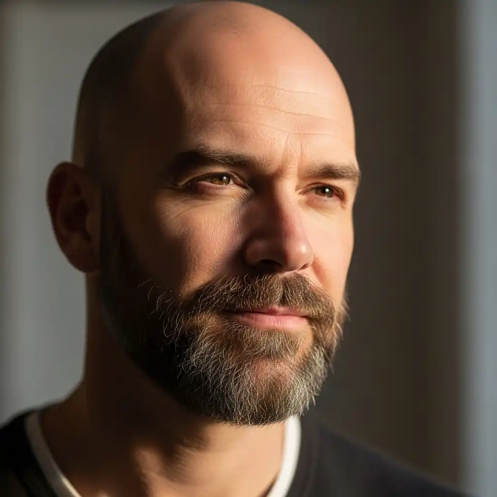 46 Bold Beard Styles to Complement Your Bald Look: A Comprehensive Style Guide 21 Medium Length Beard for Bald Men