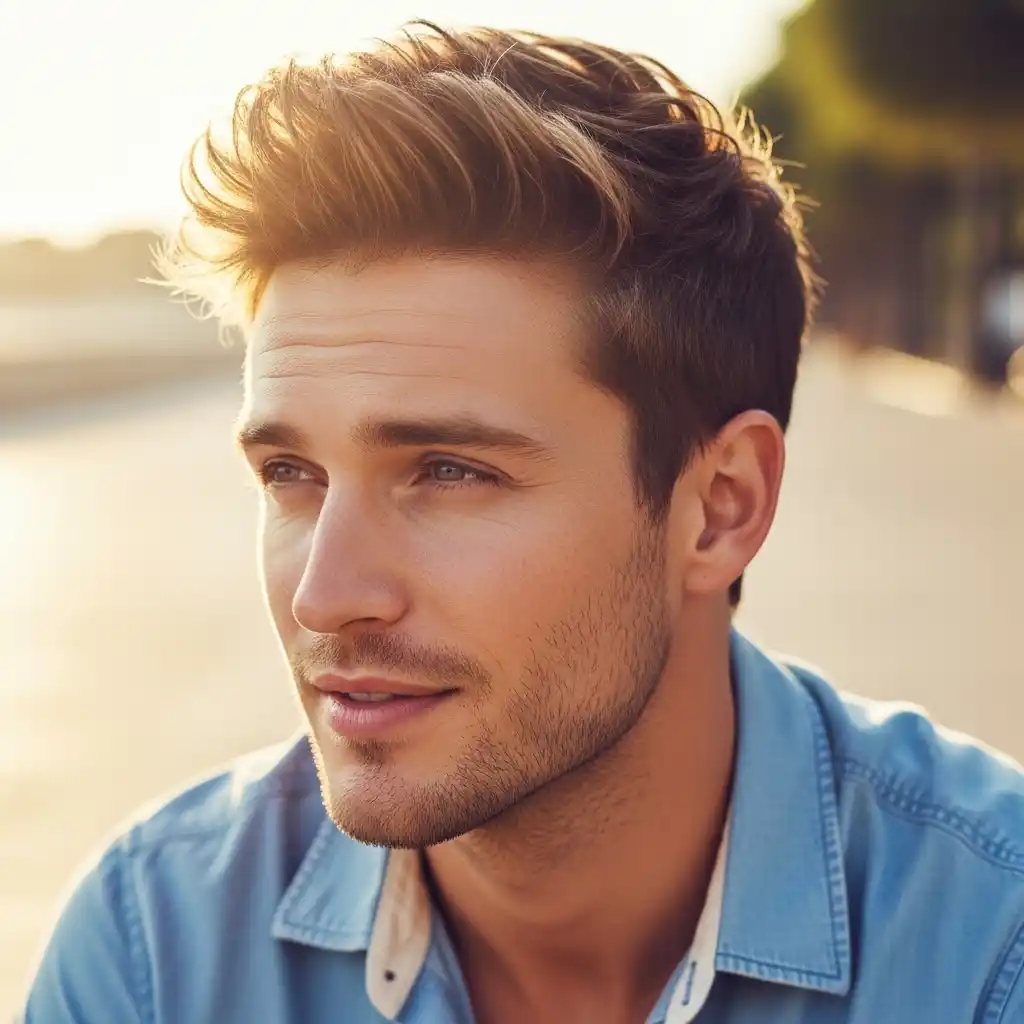 Top 30 Trendsetting Summer Hairstyles for Men in 2024: From Classic Cuts to Bold New Waves 3 Messy Quiff