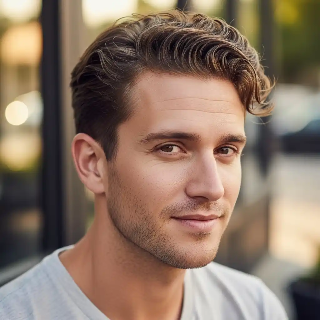 31 Trendsetting Mid Fade Haircuts for Men with Thin Hair 9 Mid Fade with Comb Over