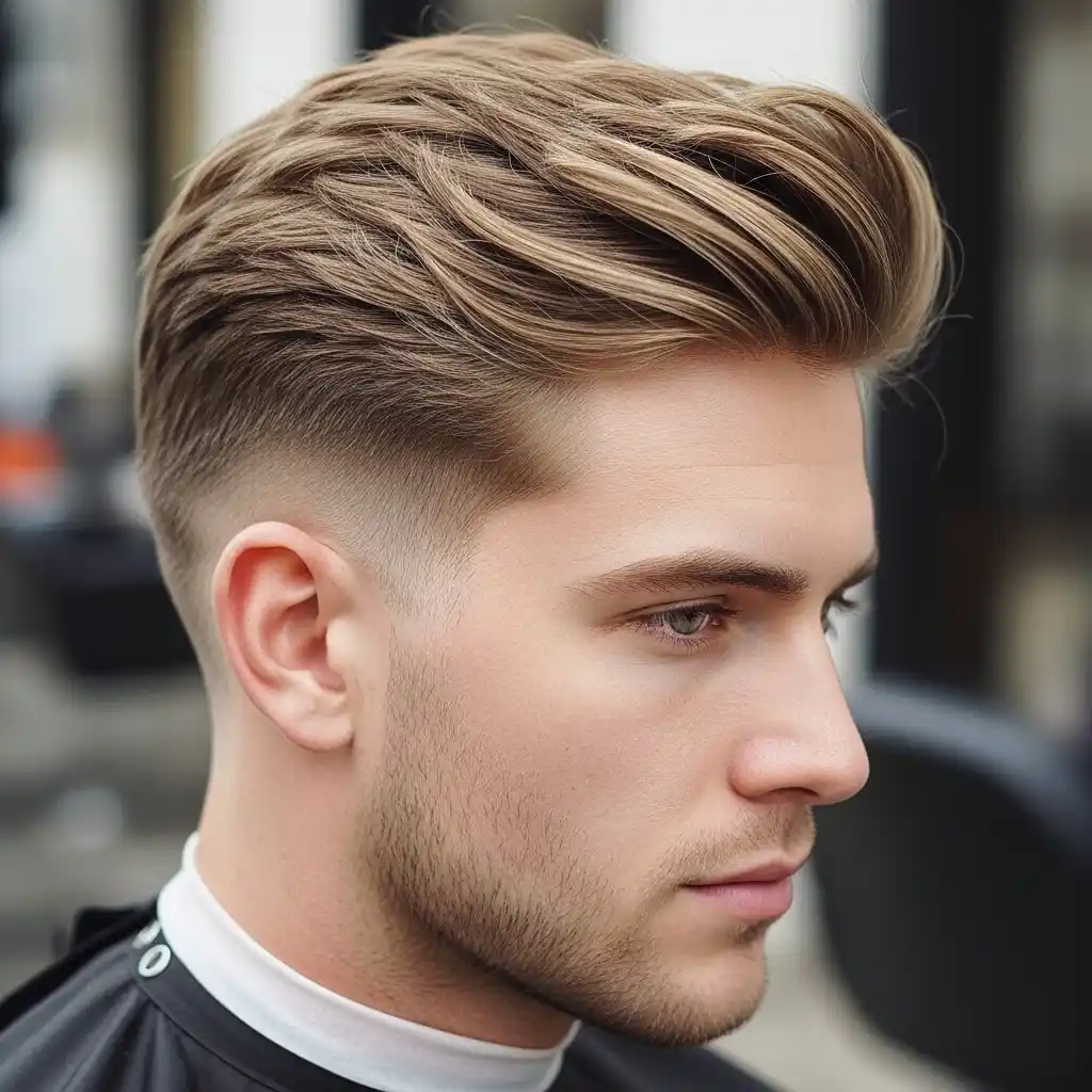 31 Trendsetting Mid Fade Haircuts for Men with Thin Hair 24 Mid Fade with Feathered Layers