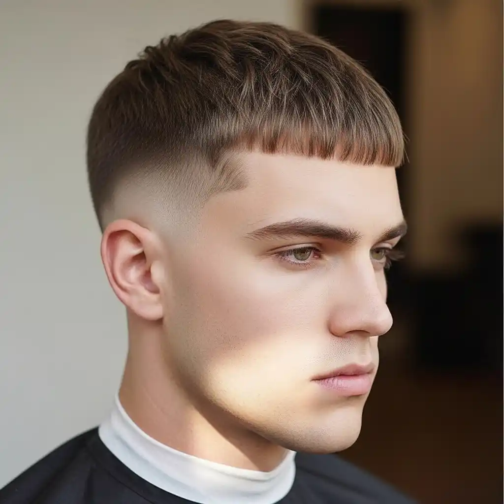 31 Trendsetting Mid Fade Haircuts for Men with Thin Hair 25 Mid Fade with Short Fringe