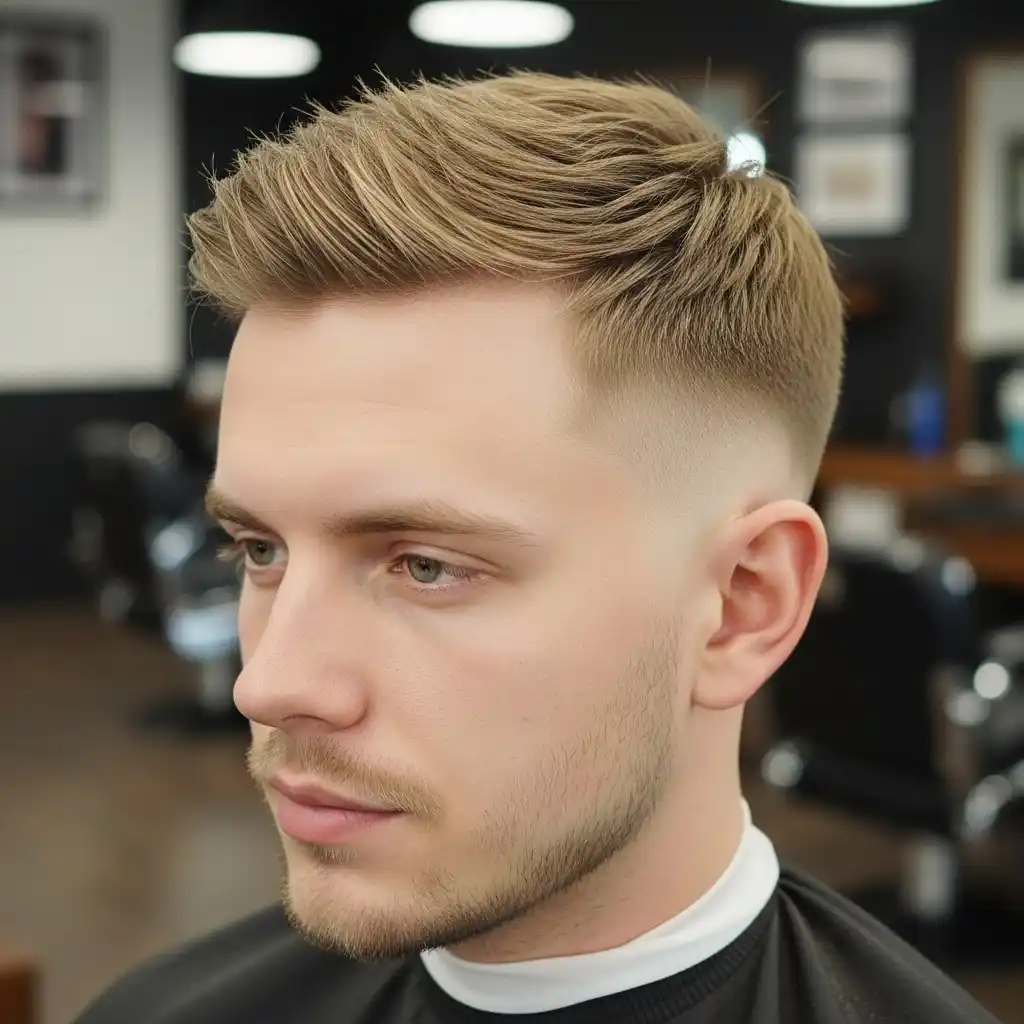 31 Trendsetting Mid Fade Haircuts for Men with Thin Hair 15 Mid Fade with Soft Part