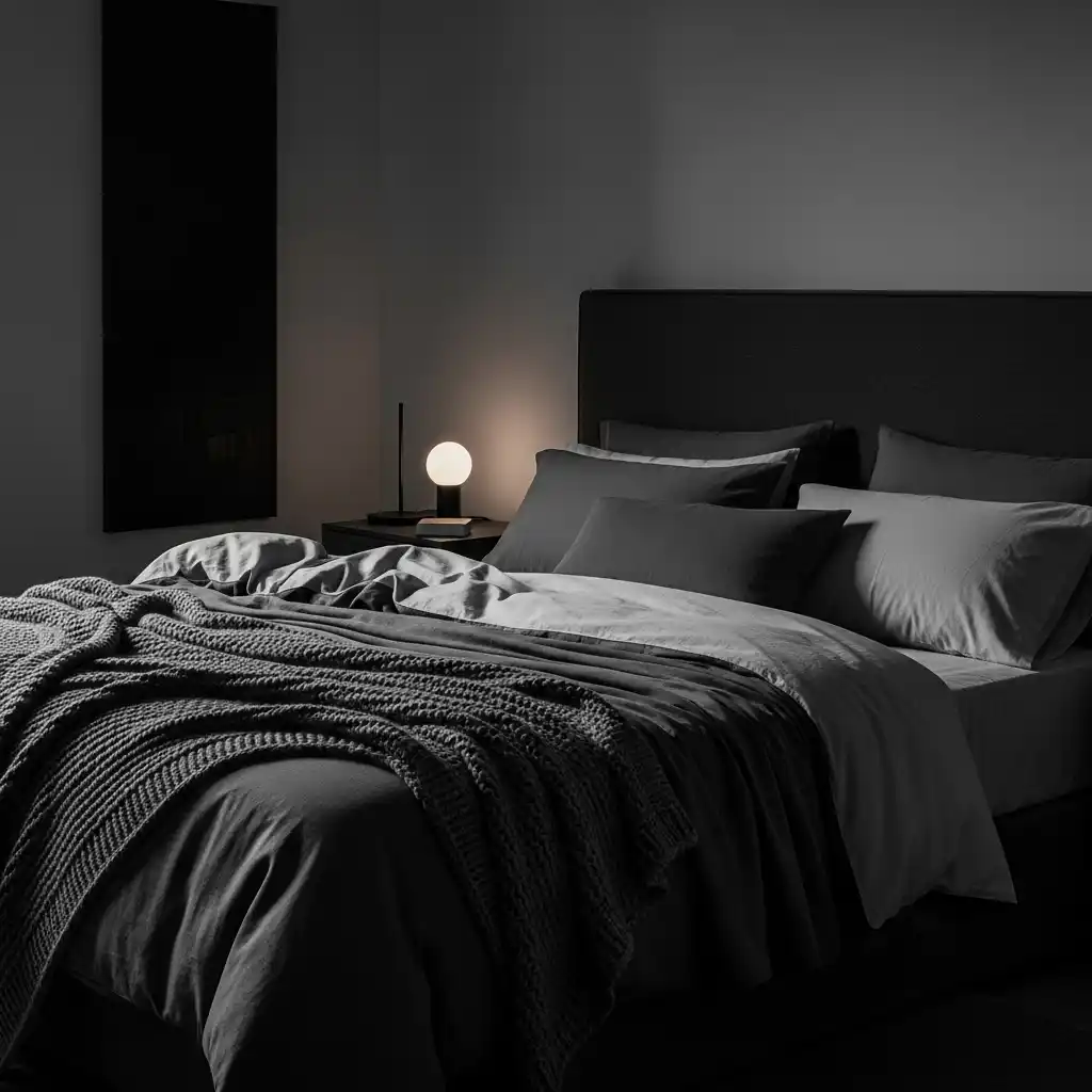 24 Moody Bedroom Inspirations for a Dramatic Look 16 Moody Monochrome Layers