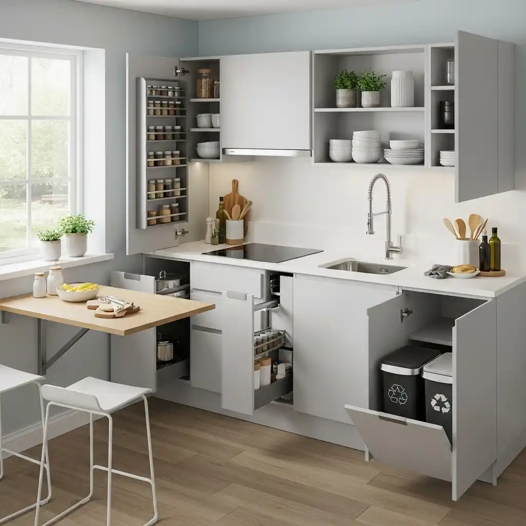 23 Small Kitchen Remodel Ideas That Maximize Space 13 Multi Functional Furniture