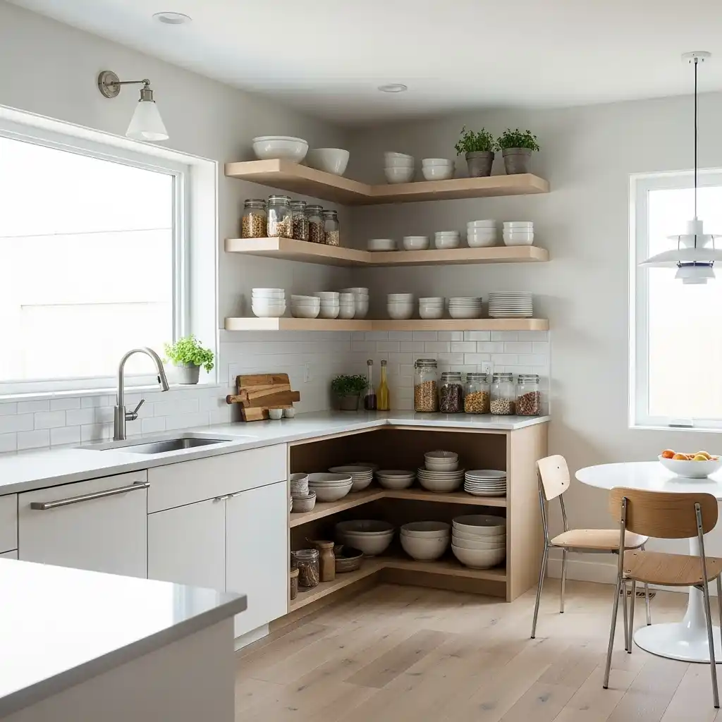 23 Small Kitchen Remodel Ideas That Maximize Space 18 Open Upper Corners