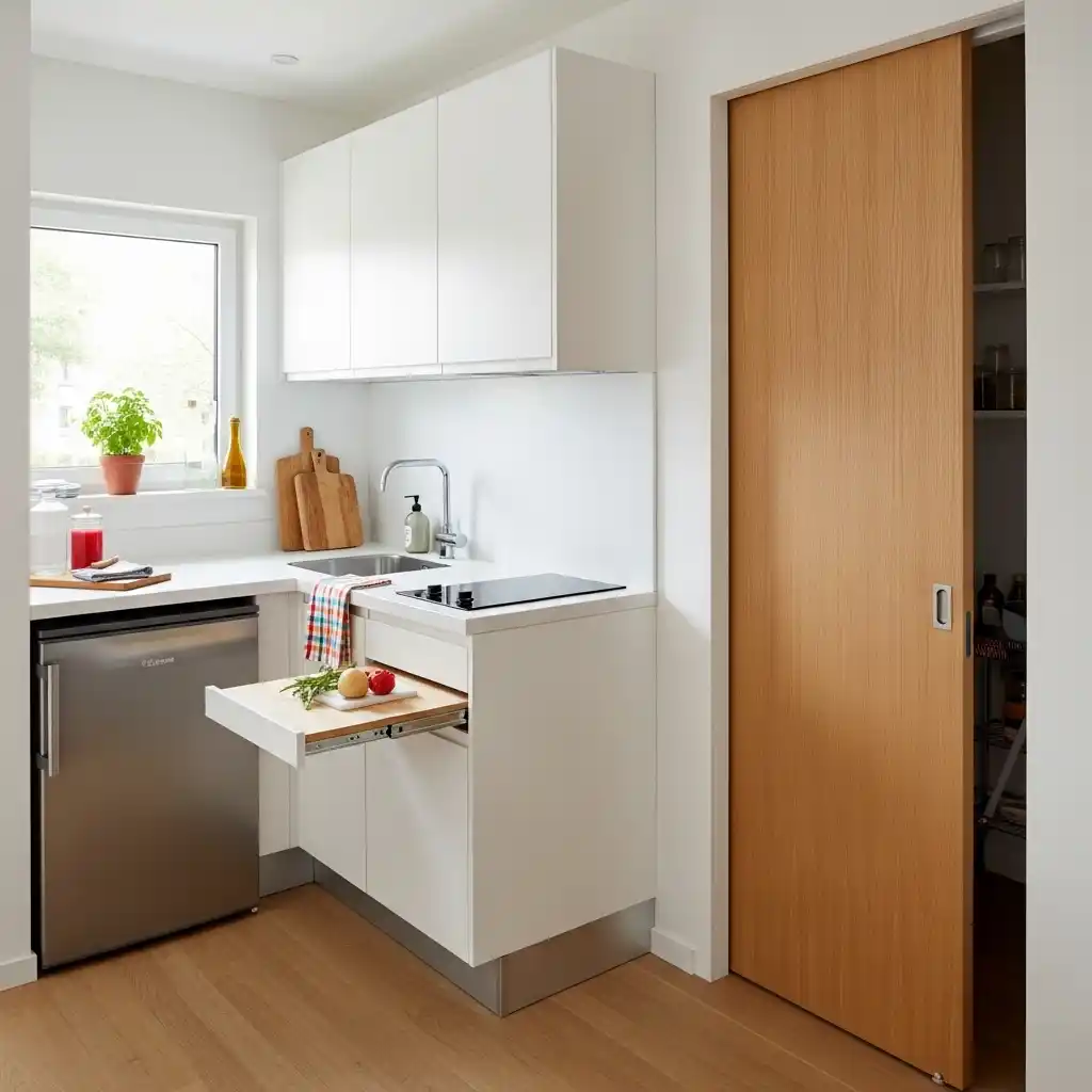 23 Small Kitchen Remodel Ideas That Maximize Space 9 Pocket or Sliding Doors