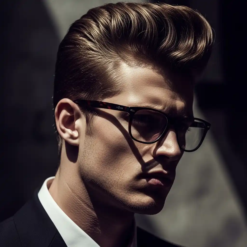 35 Stunning Hairstyles for Men with Glasses: Discover Your Signature Look 8 Pompadour Hairstyle for Men with Glasses