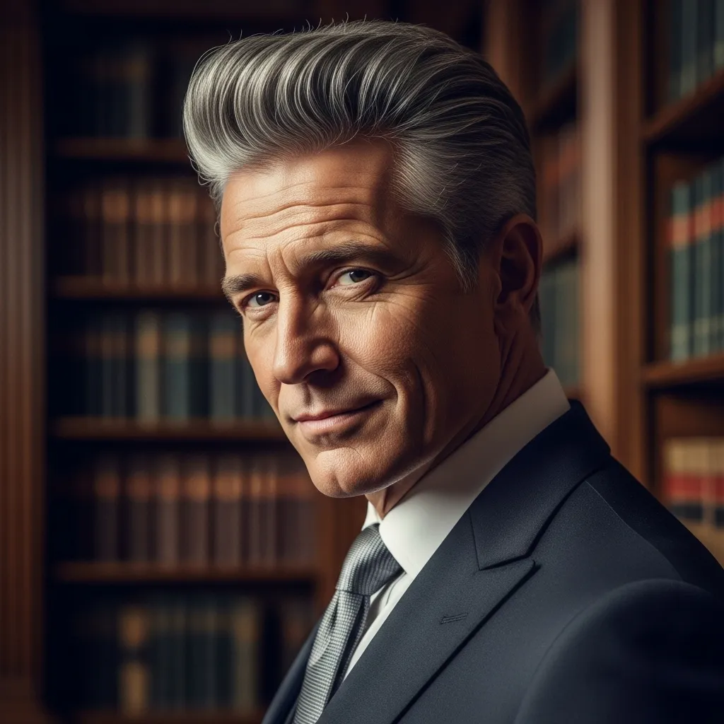 23 Bold Pompadour Hairstyles for a Confident Look 22 Pompadour with Gray Hair for old men
