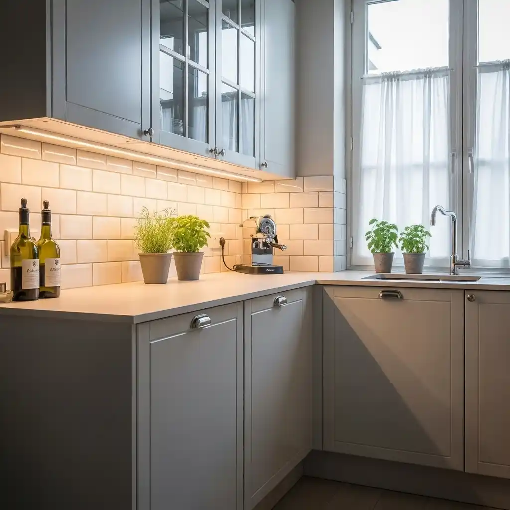 23 Small Kitchen Remodel Ideas That Maximize Space 6 Reflective Backsplashes