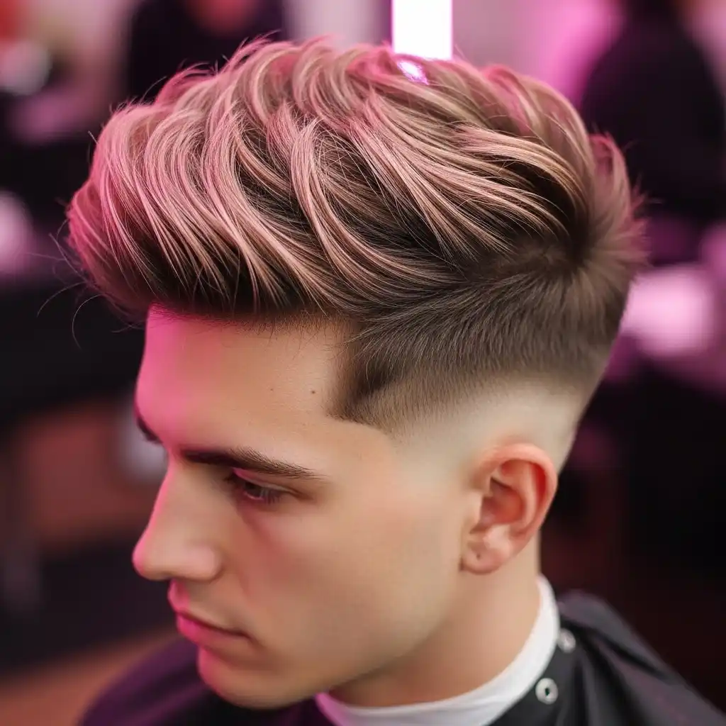 34 Trendy Hair Color Ideas for Men: Stand Out with Highlights 15 Rose Gold Highlights