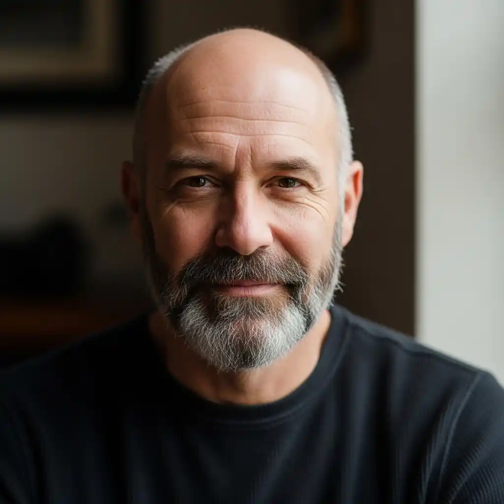 46 Bold Beard Styles to Complement Your Bald Look: A Comprehensive Style Guide 11 Salt and Pepper Beard for Bald Men