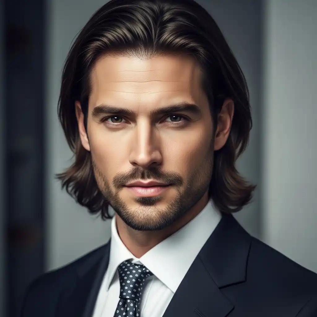 36 Stylish Shoulder-Length Hair Ideas for Men: Elevate Your Look 19 Shoulder Length Hair with Clean Edges