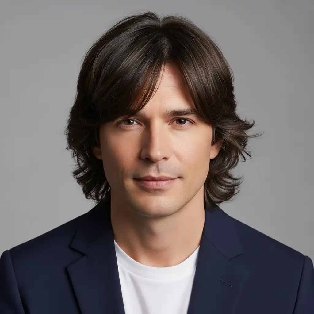 36 Stylish Shoulder-Length Hair Ideas for Men: Elevate Your Look 25 Shoulder Length Hair with Soft Fringe