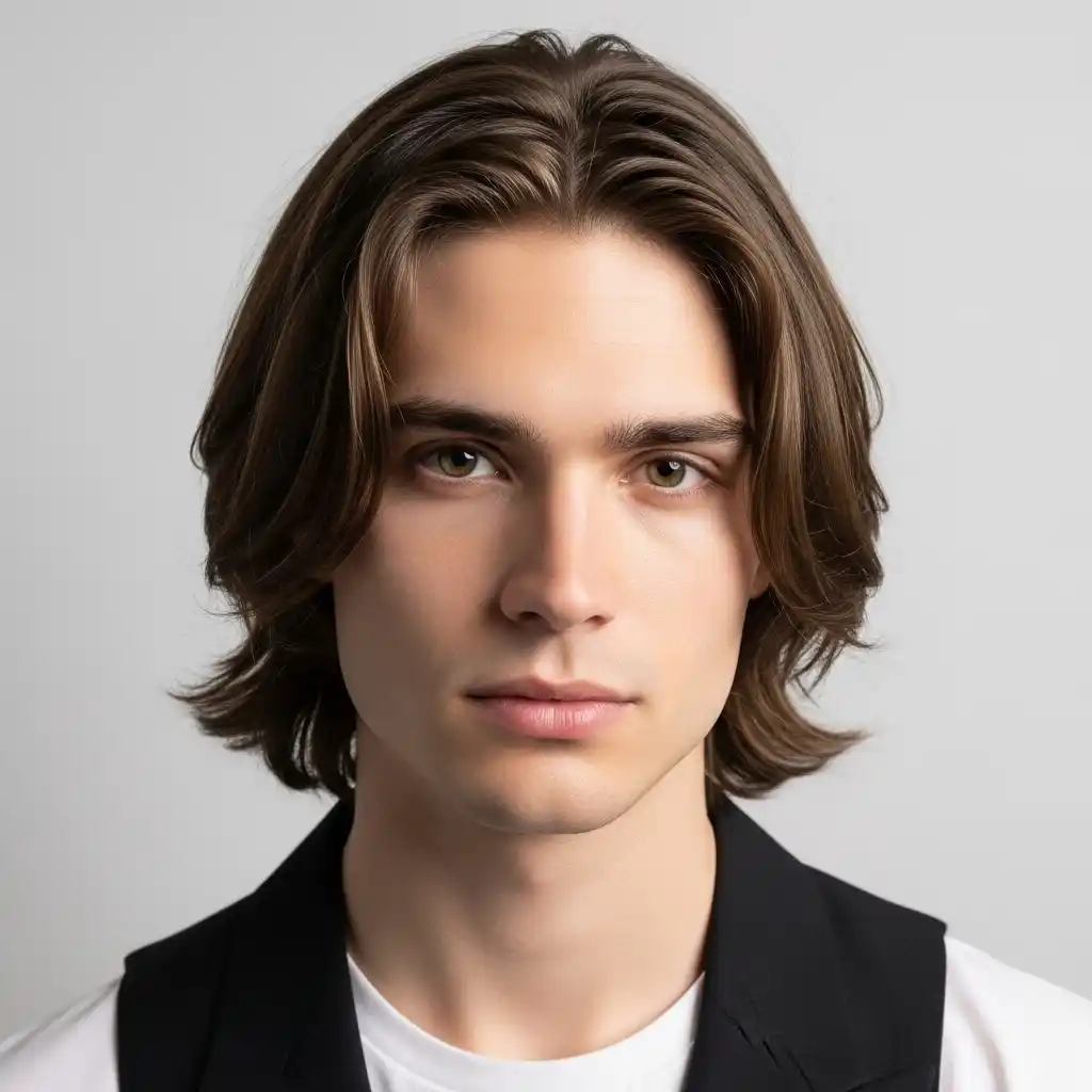 36 Stylish Shoulder-Length Hair Ideas for Men: Elevate Your Look 10 Shoulder Length Hair with Subtle Layers