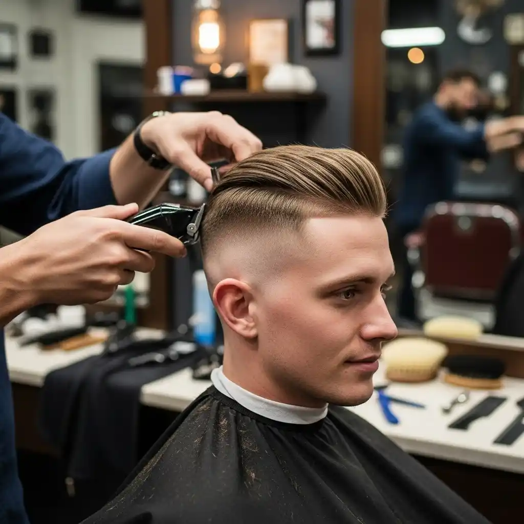 37 Stylish Haircut Ideas for Men: Master the Art of the Fade with Straight Hair 4 Skin Fade with Short Quiff